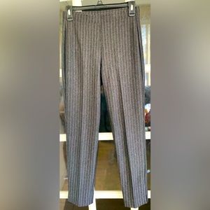 Kobi Halperin Women’s Gray Striped  Pants Cropped Slim Chino NWOT